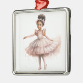 ブラックバレリーナ、ピンクツツ、ピンクフローラヘッドバンド メタルオーナメント (左)