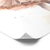 ブラックバレリーナ、ピンクツツ、フローラヘッドバンド ポスター (角)