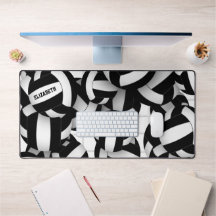 ブラックバレーボールチームカラーズスポーツパターン