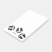 ブラックバレーボールメモ帳とアスリートまたはコーチ名 ポストイット (アングル)