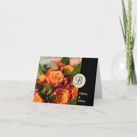 ブラックバンドカスタムフォトモノグラム感謝していレタユー サンキューカード (正面)