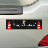 ブラックバンパーステッカーの美しいクリスマス格言 バンパーステッカー (車上)