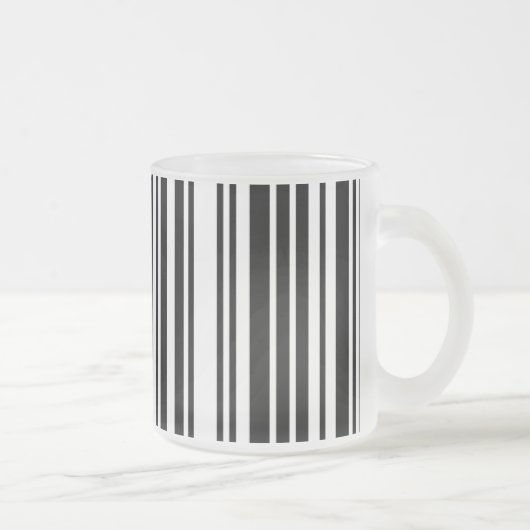ブラックバーコードフロストグラス マグ (右)
