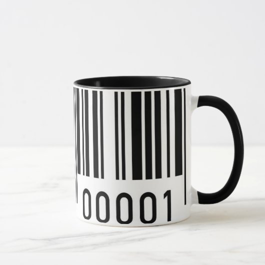 ブラックバーコード セラミックマグ マグカップ (右)