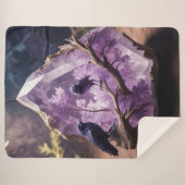 ブラックバーズカラスアメジスト結晶 シェルパブランケット (正面(横))
