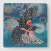 ブラックバードの出現の時 スクエア壁時計 (正面)