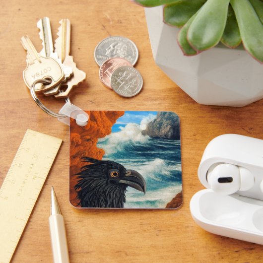 ブラックバードアート キーホルダー (デスク)