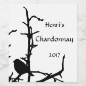 ブラックバードオンツリーブランチ白ワインラベル ワインラベル (シングルラベル)