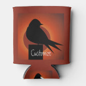 ブラックバードシルエットサンサンサンサンサンサンサンサンサンダー_コーブ 缶クーラー (正面)