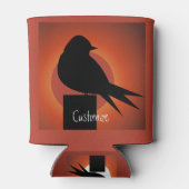 ブラックバードシルエットサンサンサンサンサンサンサンサンサンダー_コーブ 缶クーラー (裏面)