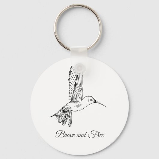 ブラックバードスケッチキーチェーン キーホルダー (正面)