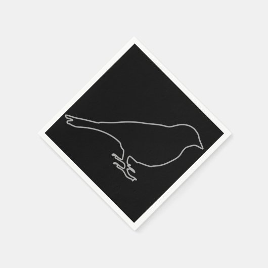 ブラックバードナプキン スタンダードカクテルナプキン (角)