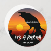 ブラックバードパーティーサンセットレイヴン 招待状 (正面/裏面)