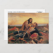 ブラックバードフィールドのはがきの女性 ポストカード (正面/裏面)