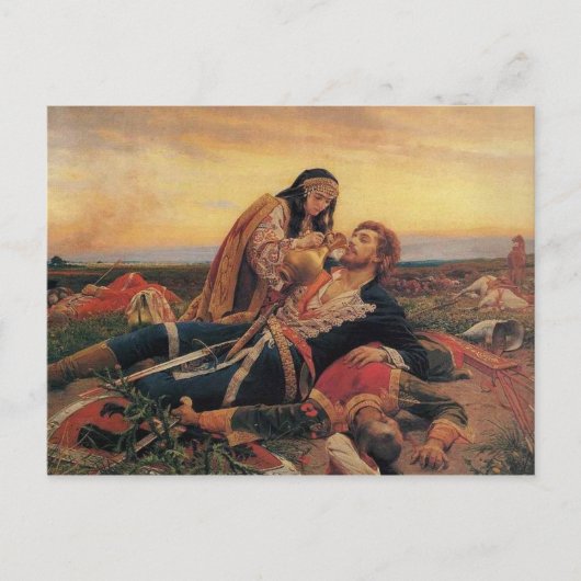 ブラックバードフィールドのはがきの女性 ポストカード (正面)