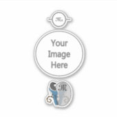 ブラックバードマグパイモノグラム シール (正面)