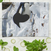 ブラックバードロッキーマウンテンのマグパイキッチンタオル キッチンタオル (折り畳み)