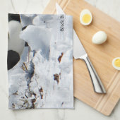 ブラックバードロッキーマウンテンのマグパイキッチンタオル キッチンタオル (四つ折り)