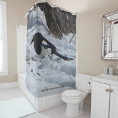 ブラックバードロッキーマウンテンのマグパイシャワーカーテン シャワーカーテン (インサイチュ)