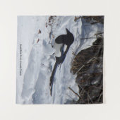 ブラックバードロッキーマウンテンマギスクエアタペストリー タペストリー (正面(横))