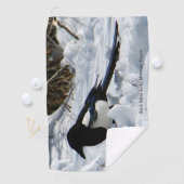 ブラックバードロッキーマウンテンマグパイゴルフタオル ゴルフタオル (インサイチュ)