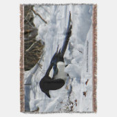 ブラックバードロッキーマウンテンマッコパイ投げ毛布 スローブランケット (正面縦)