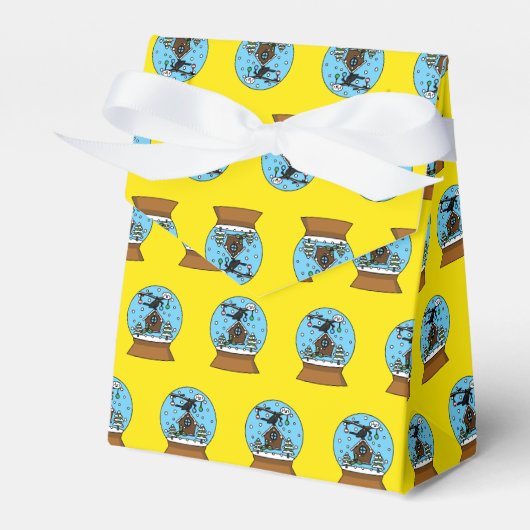 ブラックバード歌唱のスノーグローブ フェイバーボックス (正面サイド)