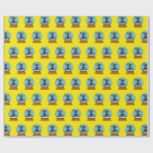 ブラックバード歌唱のスノーグローブ ラッピングペーパー (フラット)