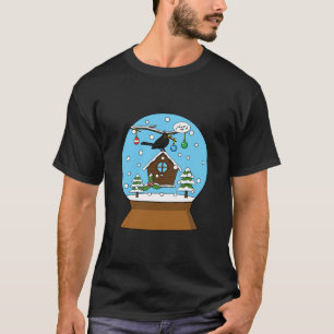 ブラックバード歌唱のスノーグローブ Tシャツ