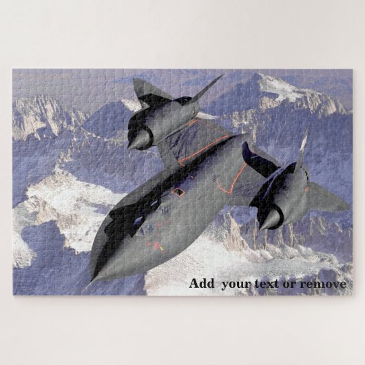 ブラックバード超音速戦闘機の壮大な写真 ジグソーパズル (横)