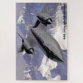 ブラックバード超音速戦闘機の壮大な写真 ジグソーパズル (縦)