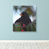 ブラックバード キャンバスプリント (インサイチュ (ウッドフロア))