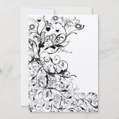 ブラックバード&スワール結婚式招待状 招待状 (裏面)