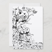 ブラックバード&スワール結婚式招待状 招待状 (裏面)