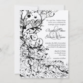 ブラックバード&スワール結婚式招待状#31g 招待状 (裏面)