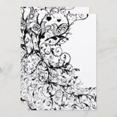 ブラックバード&スワール結婚式招待状#31g 招待状 (正面/裏面)