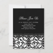 ブラックバード&レース招待状 招待状 (裏面)