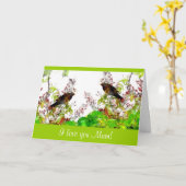 ブラックバード&ローズヒップマザーズデイカード カード (黄色い花)