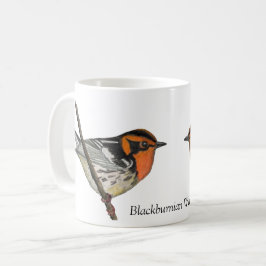ブラックバーニアンウォーブラーホワイトコーヒーカップ コーヒーマグカップ