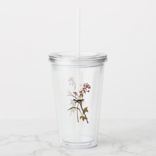 ブラックバーニアンワルブラーヴィンテージオードボンソンバードアート アクリルタンブラー (正面)