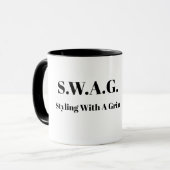 ブラックバーバーSWAGマグ マグカップ (正面左)