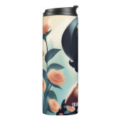 ブラックバービ人形ヴィンテージアート1940の花 タンブラー (回転左)