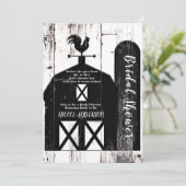 ブラックバーンホワイトウッドカ素朴ントリーブライダルシャワー 招待状 (スタンド正面)