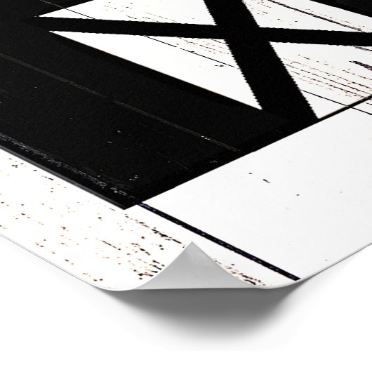 ブラックバーンホワイトウッドファームハウス素朴ウォールアート ポスター (角)