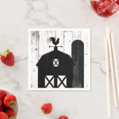 ブラックバーンホワイトウッドファームハ素朴ウス結婚ズ スタンダードカクテルナプキン (インサイチュ)