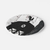 ブラックバーンホワイトウッドファームハ素朴ウス結婚ズ ペーパープレート (アングル)