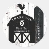 ブラックバーンホワイトウッドファームハ素朴ウス結婚ズ ラウンドシール (正面)