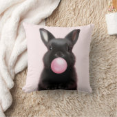 ブラックバ吹ニーのピンクバブルガよくはしゃぐム クッション (ブランケット)