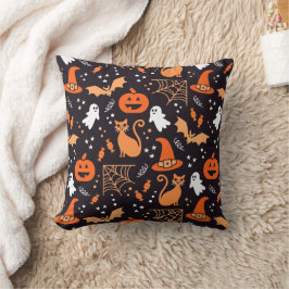 ブラックバ図解入りの、写真付きのッグ上の可愛いハロウィンキャラクター クッション