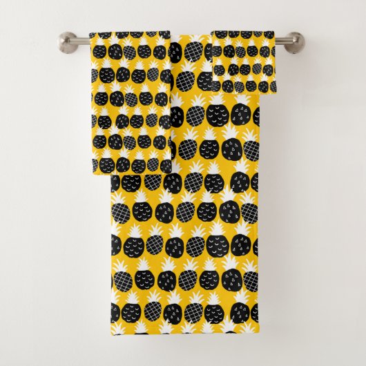 ブラックパイナップル バスタオルセット (インサイチュ)